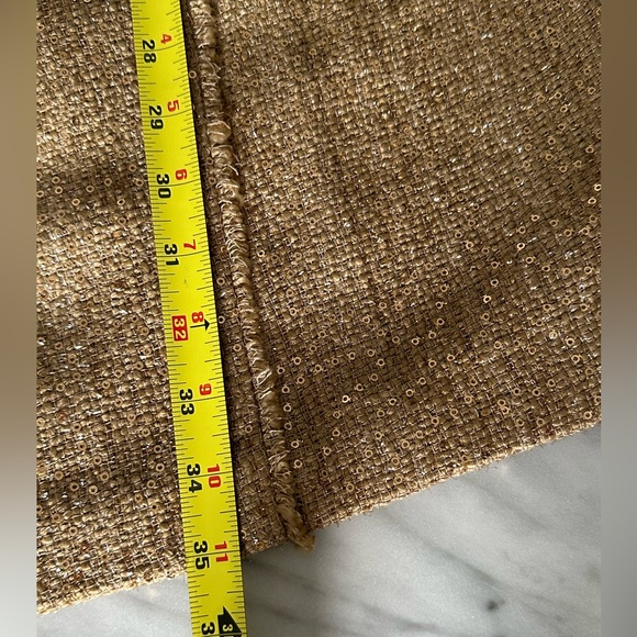 Michael Kors Sequined Gold Tweed Dress - Picture 9 of 12